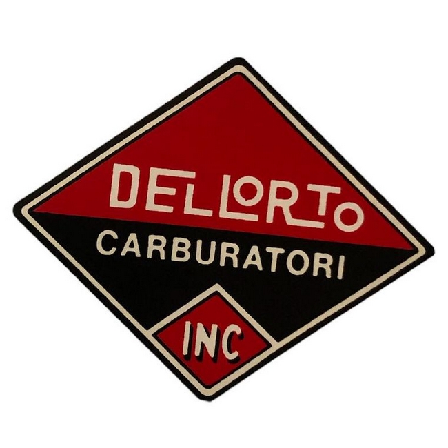 Sticker "DELLORTO" 10x8cm (buitenzijde)