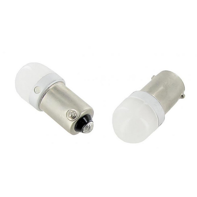Richtingaanwijzer, binnenverlichting of kentekenplaat verlichting LED lampje 6V helder (per paar)