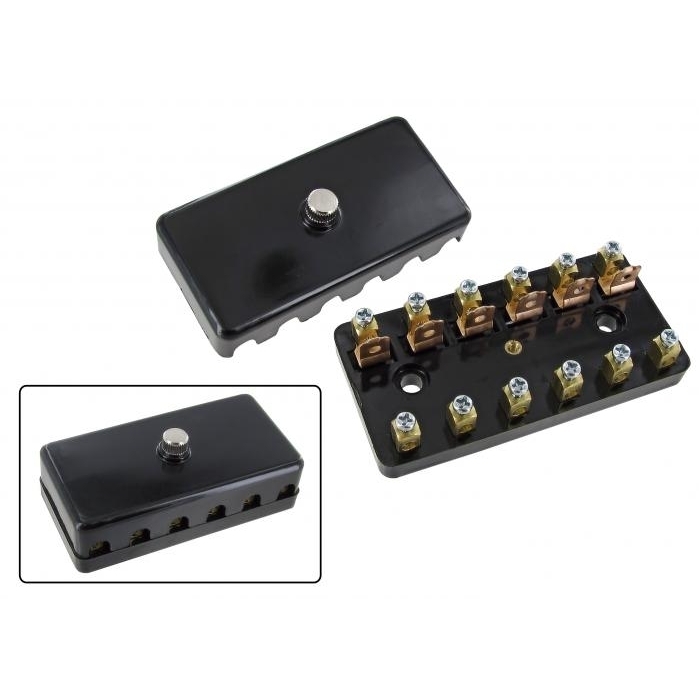 Zekeringkast met  zwart deksel (6 zekeringen) 111937031 Zekeringkast met  zwart deksel (6 zekeringen) 111937031