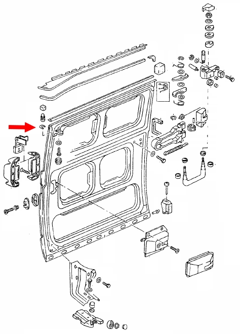 Schuifdeur opvulplaat T25/ T3 bus 251843448