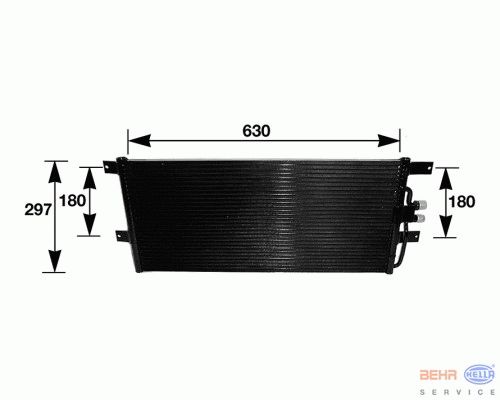 Condensor T4, 679x295 mm 7D0820413A HELLA Condensor T4, 679x295 mm 7D0820413A HELLA