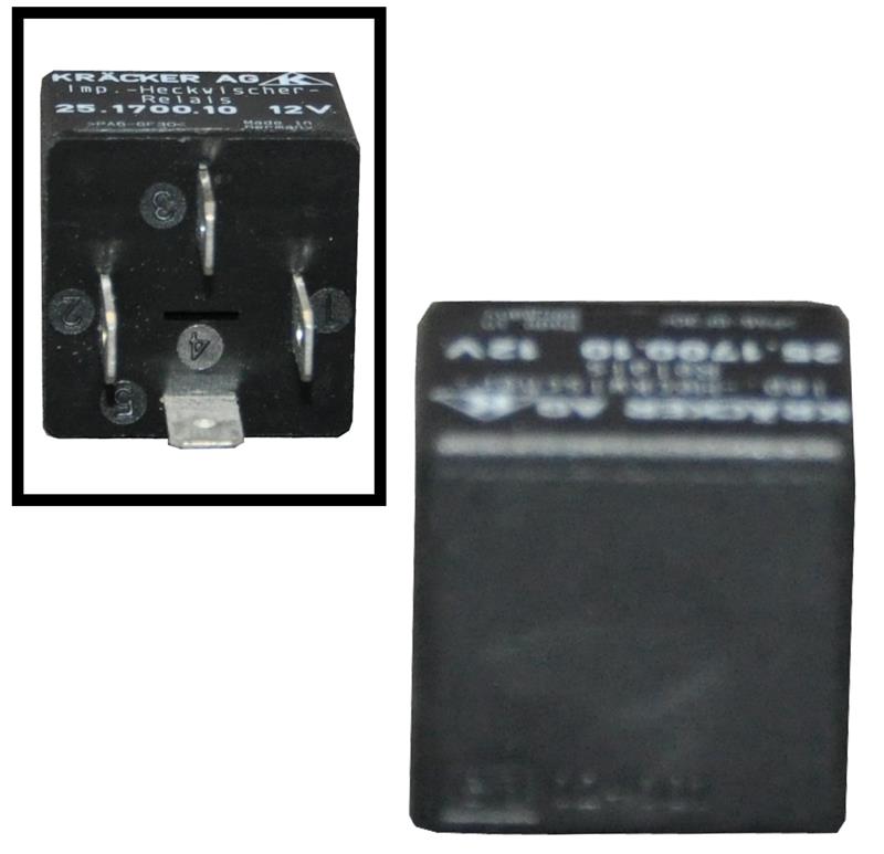Relais/timer voor achterruitenwisser, 12 Volt, 30 Amp 191955529      Relais/timer voor achterruitenwisser, 12 Volt, 30 Amp 191955529