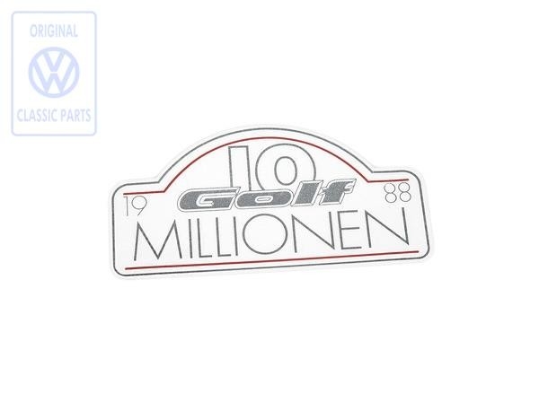 Sticker Golf2 "10 MILLIONEN" 191853750J