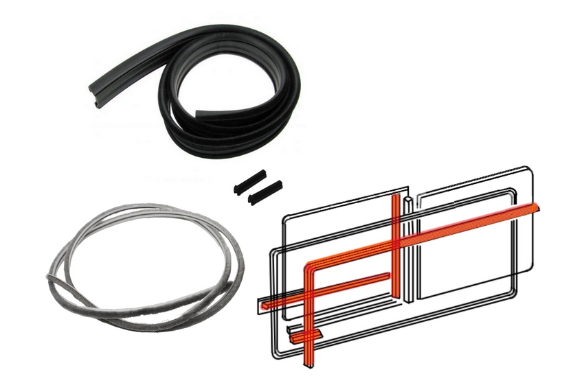 Schuifraam reparatieset T25/T3 bus