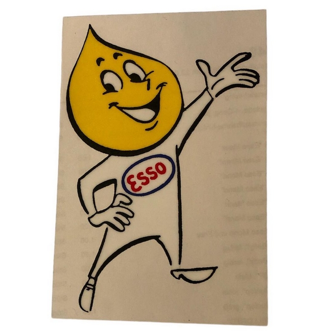 Sticker "Esso Mann" 8.5x12.5 cm (binnenzijde / transparant)