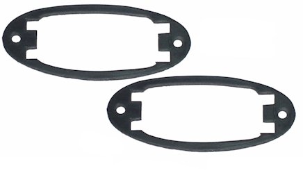 Rubber kentekenplaat verlichting (Set). Karmann Ghia 1957 (ch 1 676 789) en later 141943131