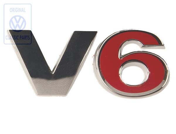 Origineel V6 embleem achterklep 1J0853675AA_GQF
