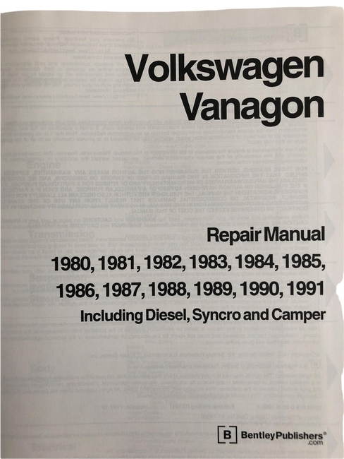 Boek: VW Official Factory Repair Manual T25/T3 (1456 pagina's / 2300 afbeeldingen en diagrammen)