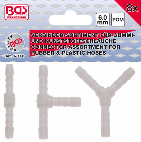 Assortiment slangverbinders, 6 mm