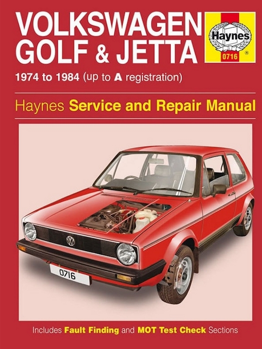 Boek: Werkplaatshandboek Golf 1 (Engels) 1100-1300cc