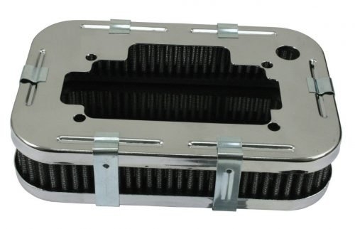 luchtfilter, rechthoekig, 41.3mm hoog. voor Empi HPMX, Weber IDF en Empi D carburateurs