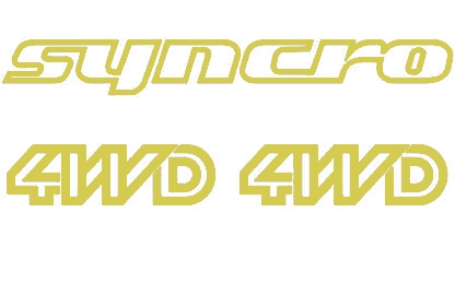 Sticker Set - T3 bus Syncro  voorzijde en deuren goud