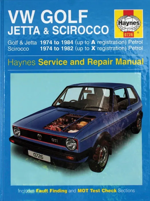 Boek: Werkplaatshandboek Jetta 1 & Scirocco  1, Golf 1 (Engels)  benzine 1.5, 1.6 & 1.8 (1974-1984)
