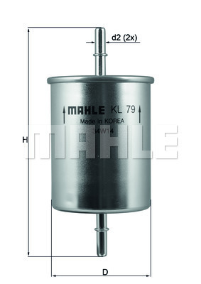 Brandstoffilter 1J0201511A  Mahle