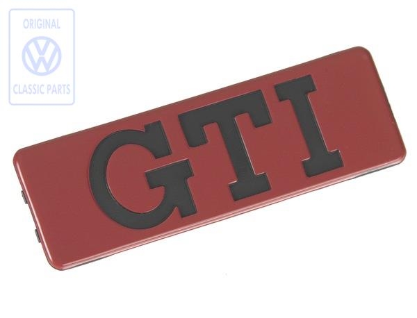 Origineel Rood/Zwart GTI embleem voor zijkant Golf 2 GTI (1990 spec) 191853714QN5