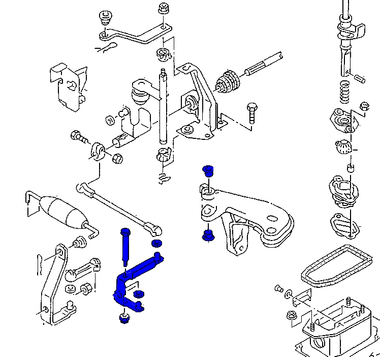 Reparatieset voor schakelmechaniek 1H0798201