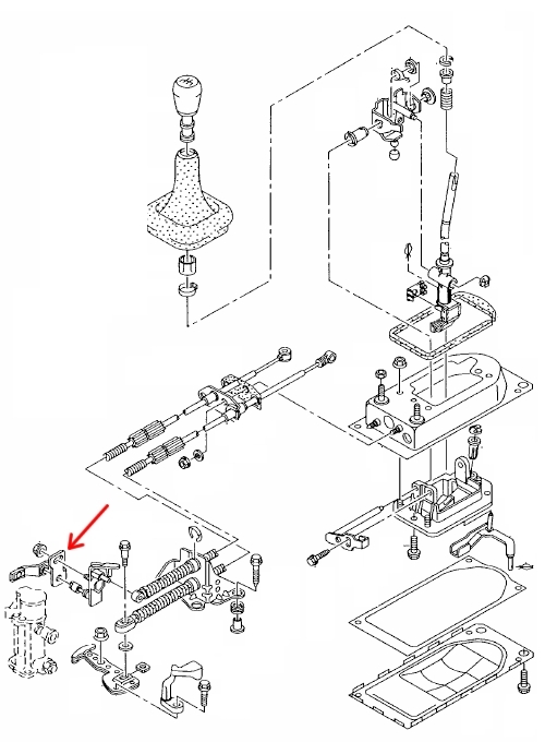 Omkeerarm 1J0711202B (TM arpil 1999)