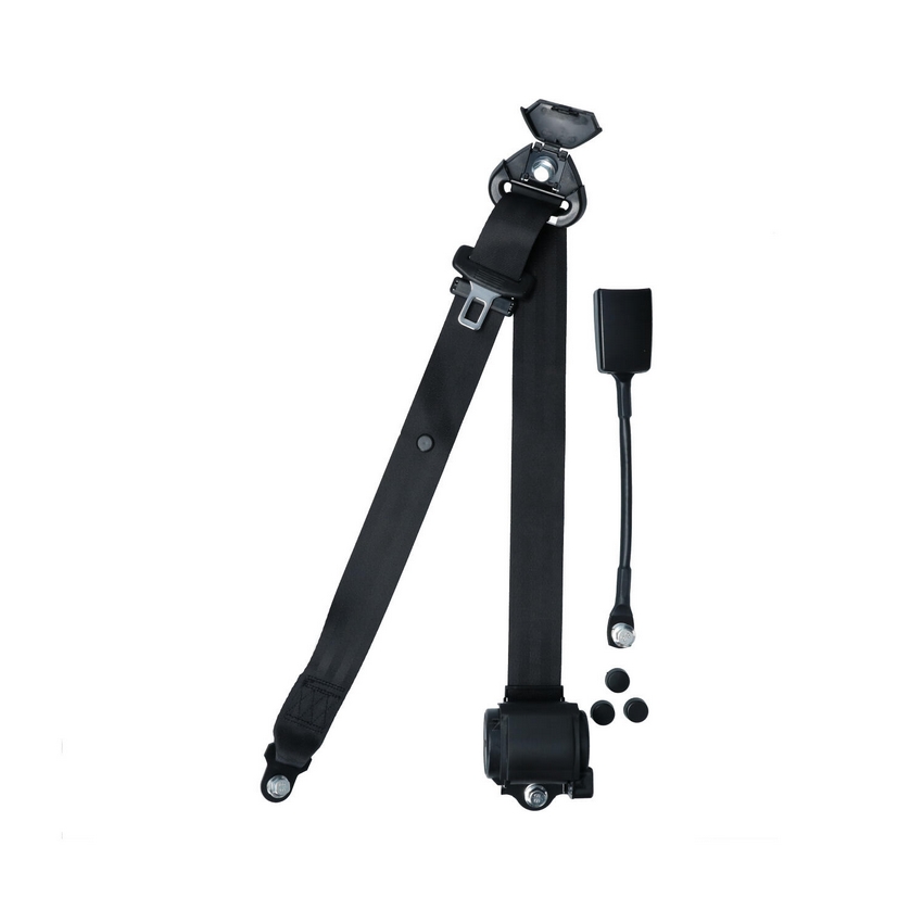 3-puntsgordel / veiligheidsgordel zwart, per stuk met E-keuring